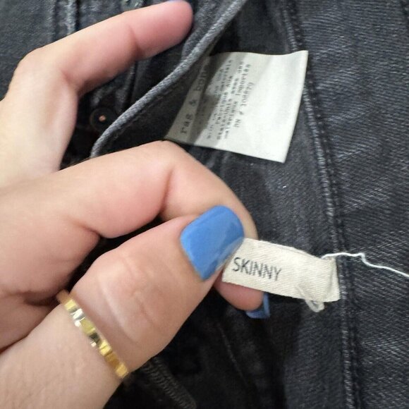 Women’s Rag And Bone Jeans Skinny Black Size 24 - Picture 5 of 9